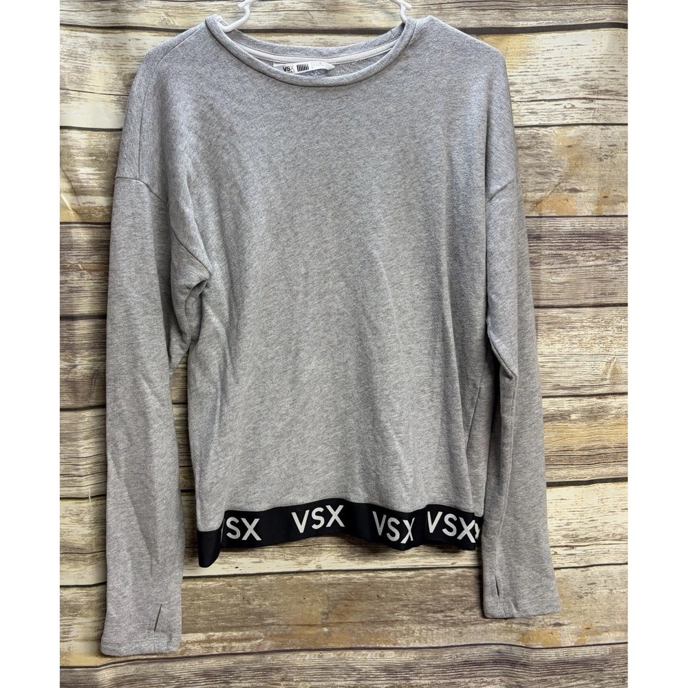 Victoria's Secret Sport Women's Small Gray Pullover Sweatshirt Gym Activewear